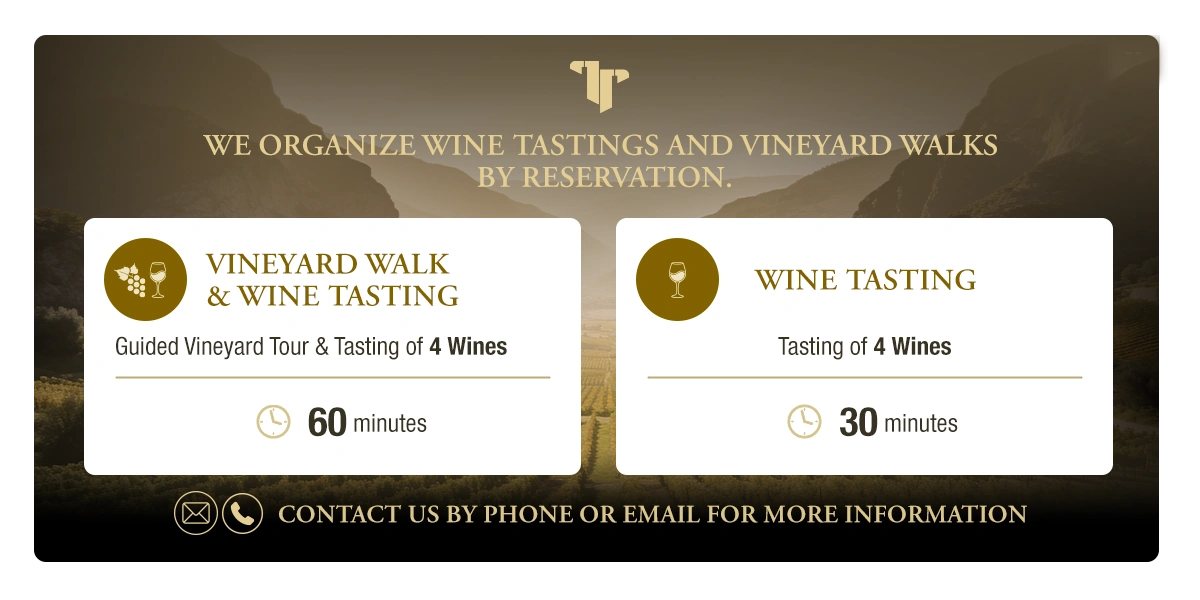 Reserve wine tastings and vineyard walks